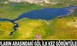 Lavların arasındaki göl ilk kez görüntülendi