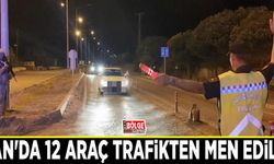 Van'da 12 araç trafikten men edildi