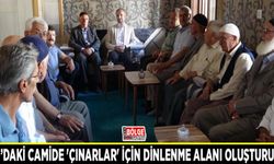 Van’daki camide 'çınarlar' için dinlenme alanı oluşturuldu