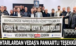 Muhtarlardan VEDAŞ’a pankartlı teşekkür