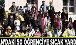 Van'daki 50 öğrenciye sıcak yardım