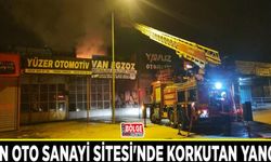 Van Oto Sanayi Sitesi'nde korkutan yangın