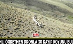 Vanlı öğretmen dronla 30 kayıp koyunu buldu