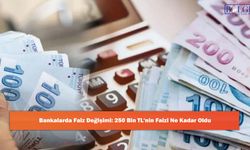 Bankalarda Faiz Değişimi: 250 Bin TL'nin Faizi Ne Kadar Oldu