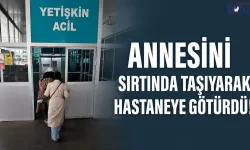 Annesini Sırtında Taşımak Zorunda Kaldı,Tepki Çeken Görüntü!