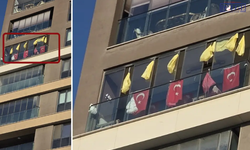 Sarı torba provokasyonu! Kürt işçilerin çalıştığı şantiyenin karşısında dikkat çeken görüntü