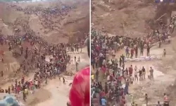 Altın madeninde 107 Kişinin toprağa gömüldüğü an Kamerelara Yansıdı!