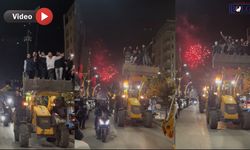 Amedspor kazandı! Sıra dışı kutlama Yüksekova’da: Kepçelerle çarşıya indiler!