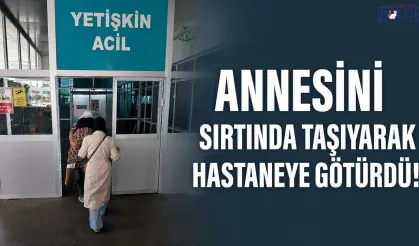 Annesini Sırtında Taşımak Zorunda Kaldı,Tepki Çeken Görüntü!