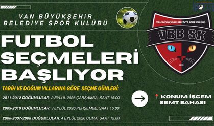 Van Büyükşehir Belediyespor’da Seçme Heyecanı Başlıyor!