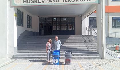 Van’da okullara geri dönüşüm kutuları dağıtılıyor