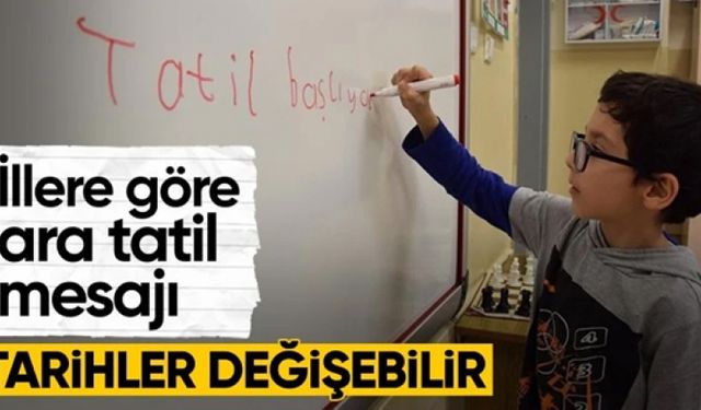 Milli Eğitim Bakanı Yusuf Tekin'den illere göre ara tatil mesajı