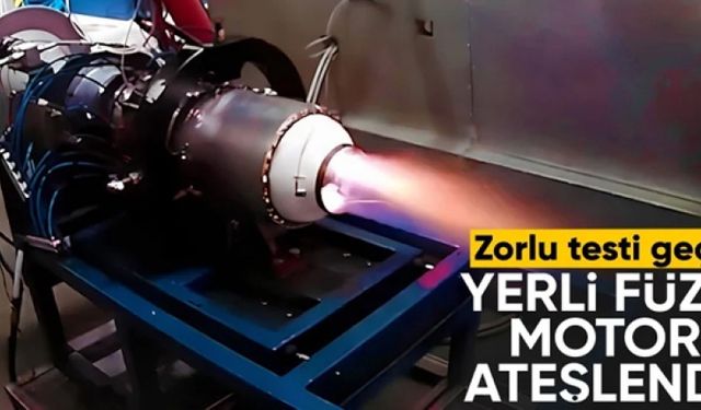 Yerli füze motoru KTJ-3700 ateşlendi