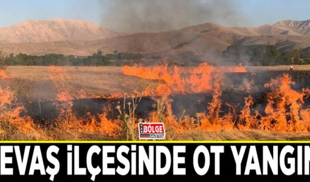 Gevaş ilçesinde ot yangını