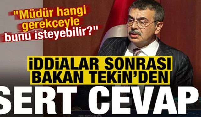 Bakan Tekin'den kayıt ücreti iddialarına sert cevap!