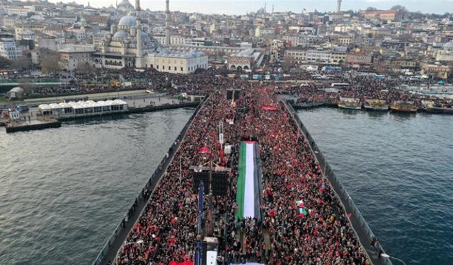 İstanbul'da, Gazze'ye destek etkinliği...