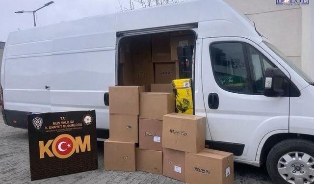Muş’ta 1 milyon 110 bin adet makaron ele geçirildi