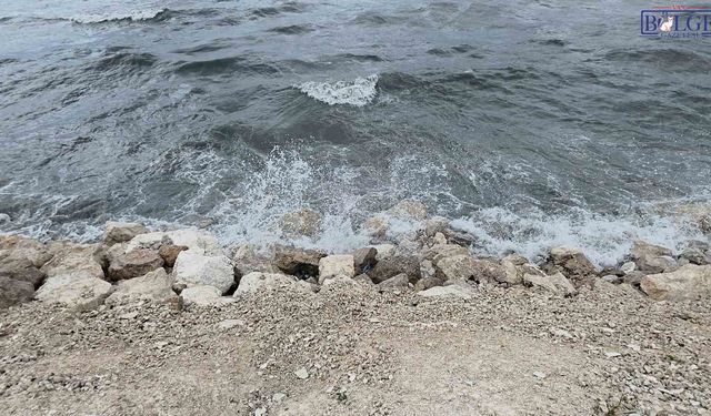 Van Gölü'nde Dalgalar Sahili Dövdü