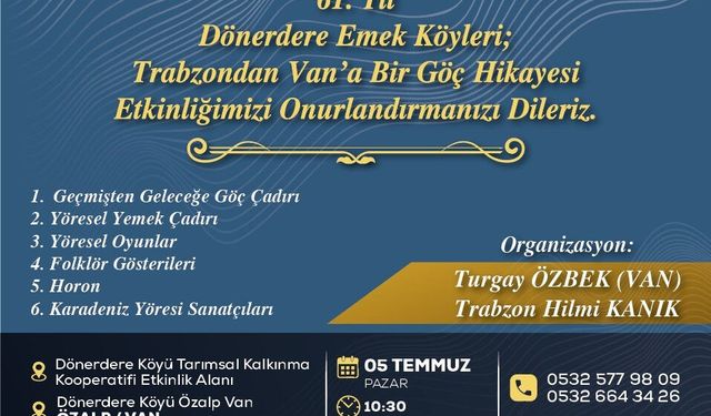 Trabzon’dan Van’a Uzanan 61 Yıllık Yolculuk