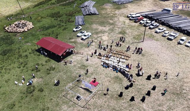 Yüksekova'da gölgelikli sağım alanları hizmete açıldı