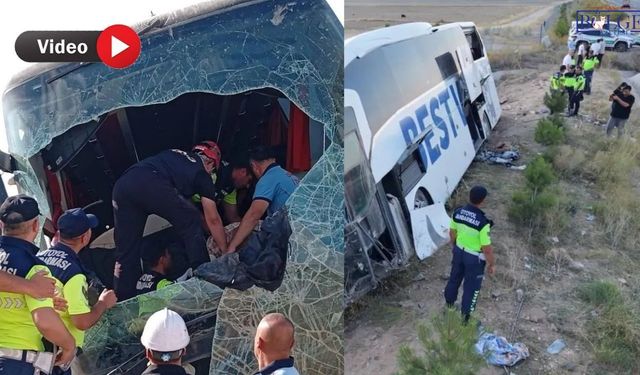 Van Ankara Seferini Yapan Yolcu Otobüsü Kaza Yaptı: 44 Yaralı