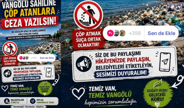 Vanlılardan Çevre Çağrısı: "Van Gölü Sahiline Çöp Atanlara Ceza Yazılsın"