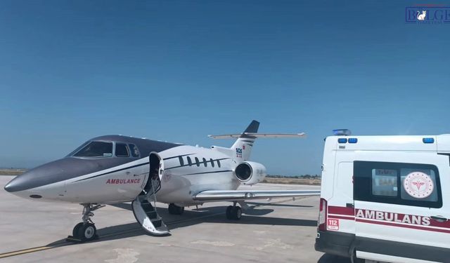 Van'da 1 aylık bebek için uçak ambulans havalandı