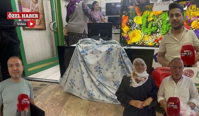 Van’da Yayın Kesildi, Kucaklar Televizyonla Doldu!