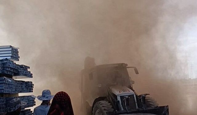 Şantiyede Dev hortum kamerada!
