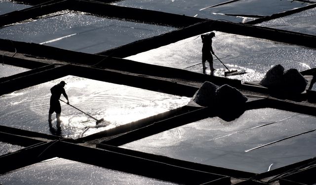 3 bin yıllık tuz geleneği: Suyu ekip tuz biçiyorlar!