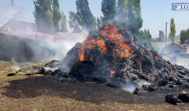 Kars’ta yürek yakan yangın: Bin balya ot kül oldu
