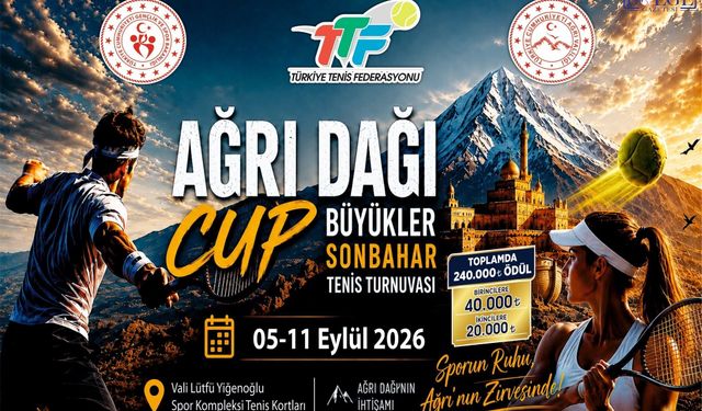Ağrı’da tenis şöleni başlıyor! 81 ilden 180 sporcu Ağrı Dağı Cup için geliyor