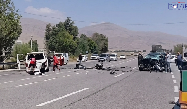 Van-Erciş yolunda feci kaza: 2 kişi hayatını kaybetti, 9 kişi yaralandı