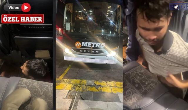 Van’dan İstanbul’a giden otobüste, Gizli bölmeden 2 çocuk çıktı