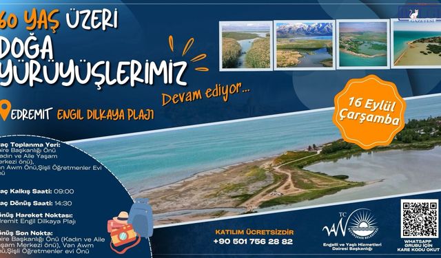Van’da 60 yaş üstü bireyler doğayla buluşuyor