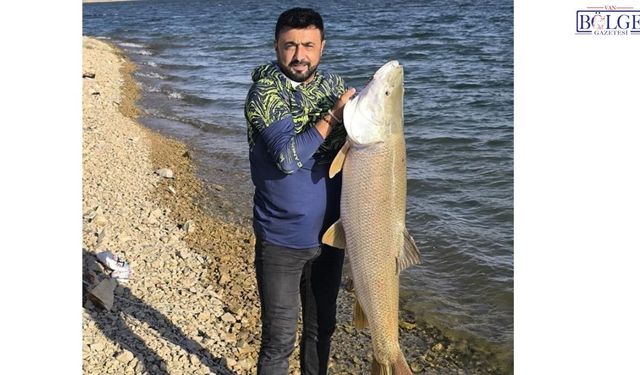 Keban Baraj Gölü’nde 30 kiloluk dev turna balığı