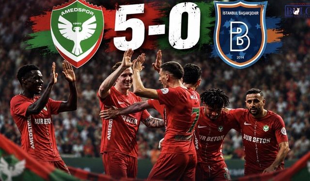 Amedspor Başakşehir’i sahadan sildi! 5-0’lık zaferde Gift Orban şov yaptı