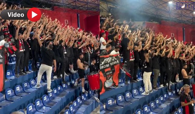 Vanspor taraftarı gündem oldu: Davulun ritmi sosyal medyayı salladı