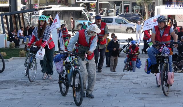 Çocuklar için yola çıktılar! Minab Bisiklet Kervanı Van’a ulaştı