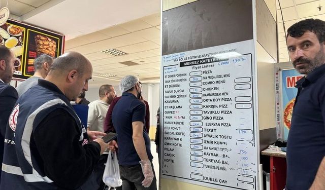 Van’da Hastane ve Okul Kantinlerine Denetim! İşletmelere Tutanak Tutuldu