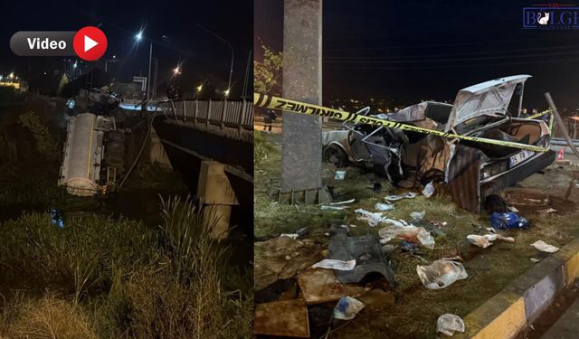 Van’da 2 kişinin öldüğü, 2 kişinin yaralandığı kazaya ait görüntüler çıktı