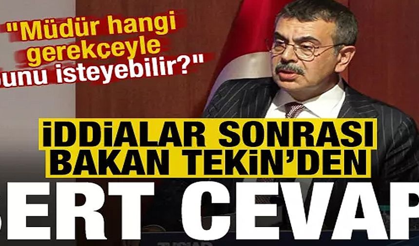 Bakan Tekin'den kayıt ücreti iddialarına sert cevap!