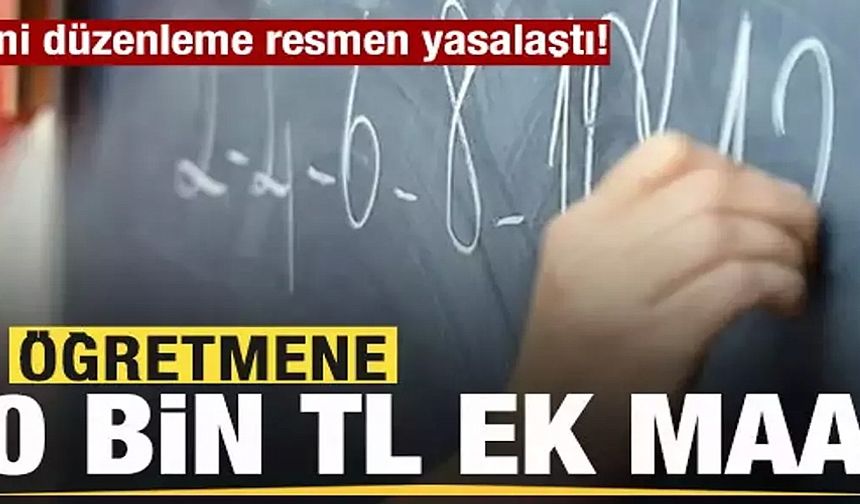 Öğretmene 10 bin TL ek maaş!