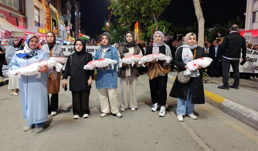 Van'da, Filistin'e destek yürüyüşü düzenlendi