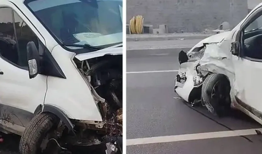 Otomobil ile Minibüs Çarpıştı: 13'ü çocuk 19 yaralı