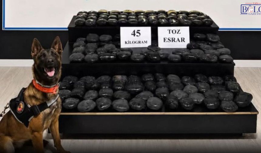 Gizli bölmelere saklanan 45 kilo yasaklı madde bulundu