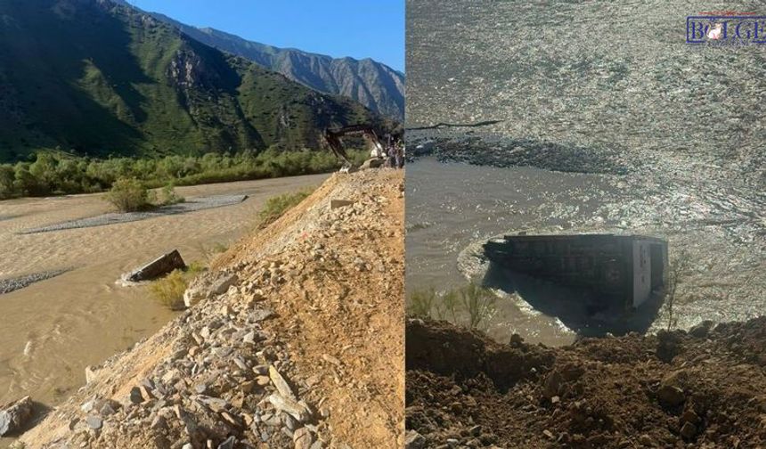 Van-Hakkari yolunda facidan dönüldü: Minübüs Zap suyuna uçtu