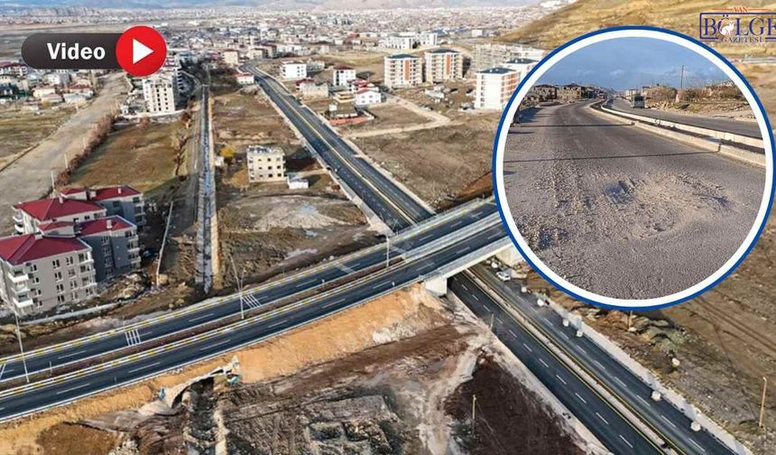 Van’da 8 Aylık Yol Çöktü! Vatandaşlardan İhale Soruları