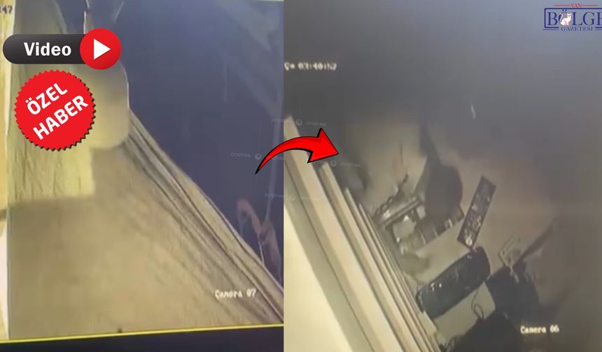 Van'da Gece Yarısı İş Yeri Soyuldu! Hırsızlık Anı Kameralara Yansıdı