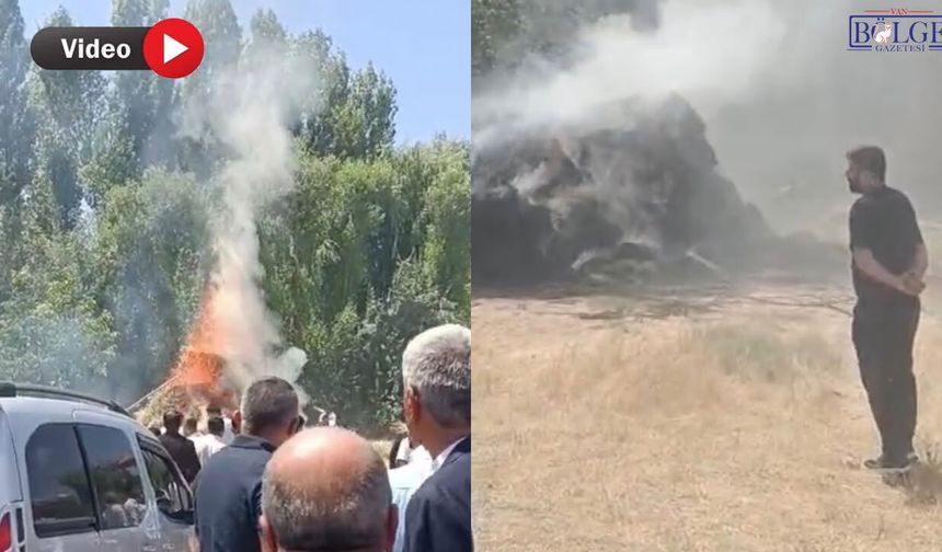 Van’da Çocukların Yaktığı 700 Bağ Ot Kül Oldu!